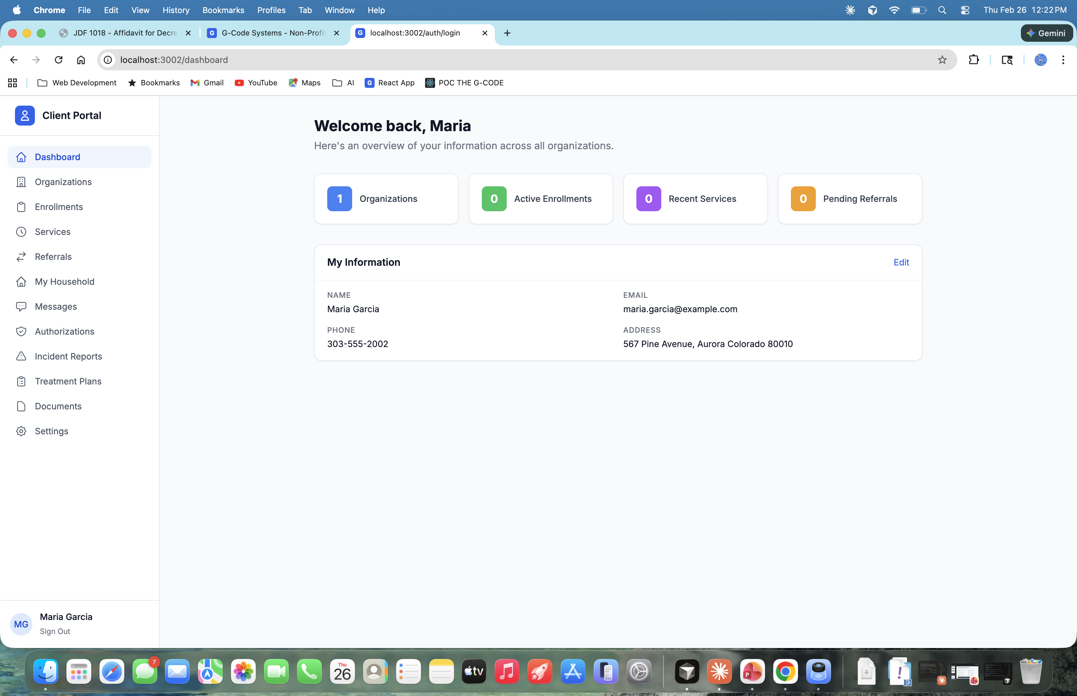 Client Portal screenshot